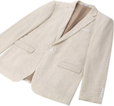 ly1120 Summer Casual Linen 3 Piece Boys Suit Jacket Vest Pant Set