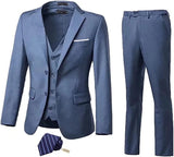 ly1703 Traje de boda de 3 piezas con dos botones y corte ajustado para hombre (MÁS COLORES +)