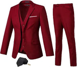ly1703 Traje de boda de 3 piezas con dos botones y corte ajustado para hombre (MÁS COLORES +)