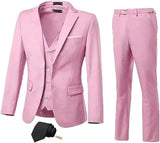 ly1702 Two Button Wedding 3 Pieces Slim Fit Men Suits (MORE COLORS+)