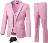 ly1703 Traje de boda de 3 piezas con dos botones y corte ajustado para hombre (MÁS COLORES +)