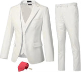 ly1703 Traje de boda de 3 piezas con dos botones y corte ajustado para hombre (MÁS COLORES +)