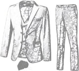 ly1703 Traje de boda de 3 piezas con dos botones y corte ajustado para hombre (MÁS COLORES +)