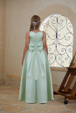 Gorgeous Satin Bows Flower Girl Gown Dress