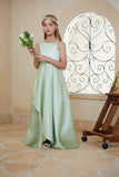Gorgeous Satin Bows Flower Girl Gown Dress