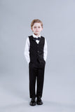 ly1297 Black Formal Tuxedo 5 Piece Boys Suits