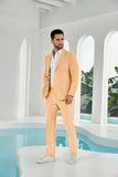 Seersucker Striped Blazer Pants 2 Piece Men's Summer Suit(upgrade version)