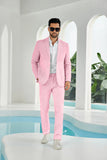 Seersucker Striped Blazer Pants 2 Piece Men's Summer Suit(upgrade version)