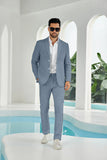 Seersucker Striped Blazer Pants 2 Piece Men's Summer Suit(upgrade version)