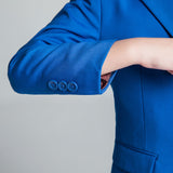 ly1228 بدلة رسمية كلاسيكية باللون الأزرق الملكي مكونة من 5 قطع للأطفال الأولاد