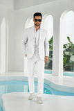 Seersucker Striped Blazer Pants 2 Piece Men's Summer Suit(upgrade version)