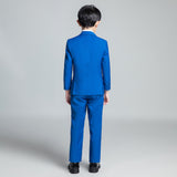 ly1228 بدلة رسمية كلاسيكية باللون الأزرق الملكي مكونة من 5 قطع للأطفال الأولاد