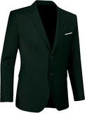 ly1782 Blazer para hombre, abrigo deportivo, corte entallado, 2 botones, color liso, chaqueta de traje informal para hombre