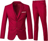 طقم بدلة رجالي مكون من 3 قطع بقصة ضيقة من ly1787، سترة سادة بزرين وبنطلون وبدلة زفاف رسمية