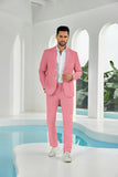 Seersucker Striped Blazer Pants 2 Piece Men's Summer Suit(upgrade version)