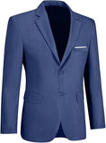 ly1782 Blazer para hombre, abrigo deportivo, corte entallado, 2 botones, color liso, chaqueta de traje informal para hombre