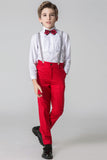 ly1685 Red Kid Boys Formal Classic Suits Set 5 Piece Boys Suits