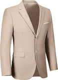 ly1782 Blazer para hombre, abrigo deportivo, corte entallado, 2 botones, color liso, chaqueta de traje informal para hombre