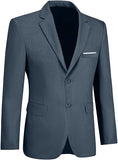 ly1782 Blazer para hombre, abrigo deportivo, corte entallado, 2 botones, color liso, chaqueta de traje informal para hombre