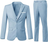 طقم بدلة رجالي مكون من 3 قطع بقصة ضيقة من ly1787، سترة سادة بزرين وبنطلون وبدلة زفاف رسمية