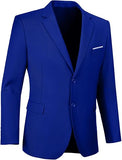 ly1782 Blazer para hombre, abrigo deportivo, corte entallado, 2 botones, color liso, chaqueta de traje informal para hombre