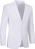 ly1782 Blazer para hombre, abrigo deportivo, corte entallado, 2 botones, color liso, chaqueta de traje informal para hombre