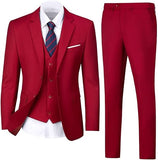 Ly1781 Traje de hombre de dos botones lisos, traje ajustado, conjunto para boda, traje formal de negocios, traje de 3 piezas, chaqueta, chaleco, pantalones, conjunto