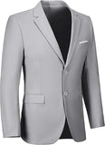 ly1782 Blazer para hombre, abrigo deportivo, corte entallado, 2 botones, color liso, chaqueta de traje informal para hombre