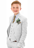 ly1120 Summer Casual Linen 3 Piece Boys Suit Jacket Vest Pant Set