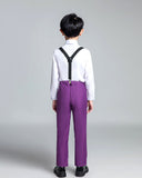 ly1681 Purple Kid Boys Classic 5 Piece Boys Suits