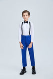 Ly1255 Trajes formales clásicos de 5 piezas para niños en azul real
