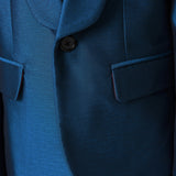 ly1211 Trajes formales clásicos azules de 5 piezas para niños