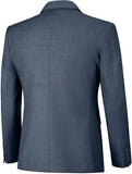 ly1782 Blazer para hombre, abrigo deportivo, corte entallado, 2 botones, color liso, chaqueta de traje informal para hombre