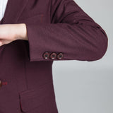 ly1231 Trajes de moda de 5 piezas para niños en color morado y rojo