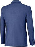 ly1782 Blazer para hombre, abrigo deportivo, corte entallado, 2 botones, color liso, chaqueta de traje informal para hombre