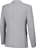 ly1782 Blazer para hombre, abrigo deportivo, corte entallado, 2 botones, color liso, chaqueta de traje informal para hombre
