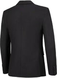 ly1782 Blazer para hombre, abrigo deportivo, corte entallado, 2 botones, color liso, chaqueta de traje informal para hombre