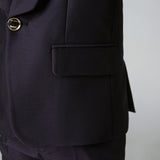 Ly1212 Trajes formales clásicos de 5 piezas para niños en morado oscuro