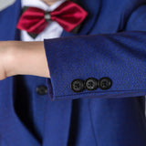 ly1213 Traje formal de 5 piezas para niños en azul real
