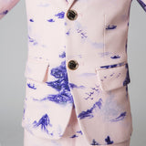 ly1203 Trajes de 5 piezas modernos de corte ajustado y diseño único para niños