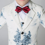 ly1201 Trajes de 5 piezas modernos, ajustados y de diseño único para niños