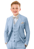 ly1120 Summer Casual Linen 3 Piece Boys Suit Jacket Vest Pant Set