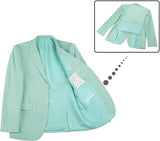 ly1782 Blazer para hombre, abrigo deportivo, corte entallado, 2 botones, color liso, chaqueta de traje informal para hombre