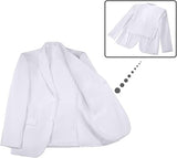 ly1782 Blazer para hombre, abrigo deportivo, corte entallado, 2 botones, color liso, chaqueta de traje informal para hombre