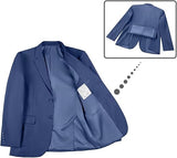 ly1782 Blazer para hombre, abrigo deportivo, corte entallado, 2 botones, color liso, chaqueta de traje informal para hombre