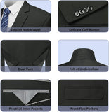 ly1788 Traje de hombre de corte entallado, trajes de 3 piezas para hombre, chaqueta lisa de un botón, chaleco y pantalones, conjunto de esmoquin