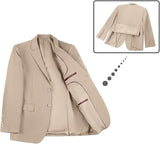 ly1782 Blazer para hombre, abrigo deportivo, corte entallado, 2 botones, color liso, chaqueta de traje informal para hombre