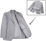 ly1782 Blazer para hombre, abrigo deportivo, corte entallado, 2 botones, color liso, chaqueta de traje informal para hombre