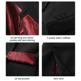 ly1774 سترة رسمية سوداء للأولاد، سترة مدرسية