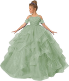 Tulle Flower Girl Dresses for Wedding Lace Applique Princess